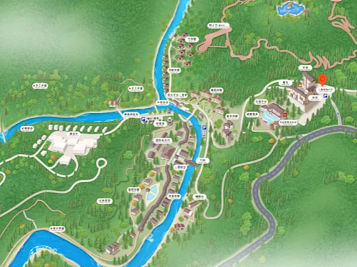 长丰镇结合景区手绘地图智慧导览和720全景技术，可以让景区更加“动”起来，为游客提供更加身临其境的导览体验。